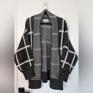 Wildfox Couture Marianne Windowpane Wrap Sweater Size XS